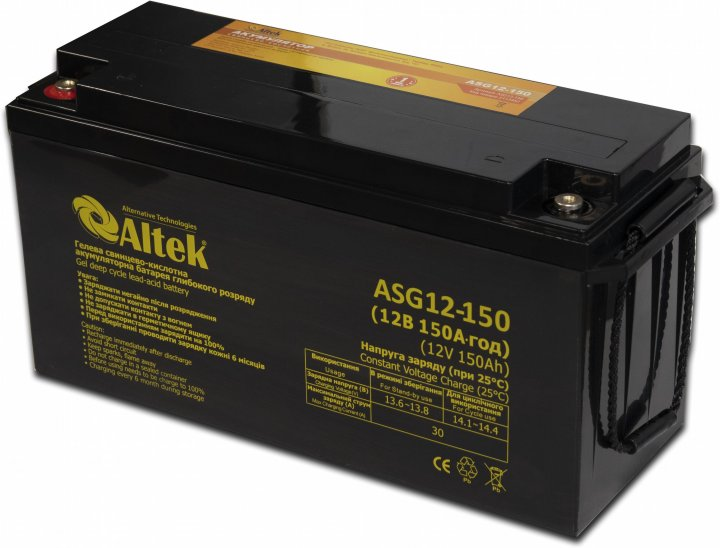 Гелева акумуляторна батарея Altek ABT-150Аh/12V GEL
