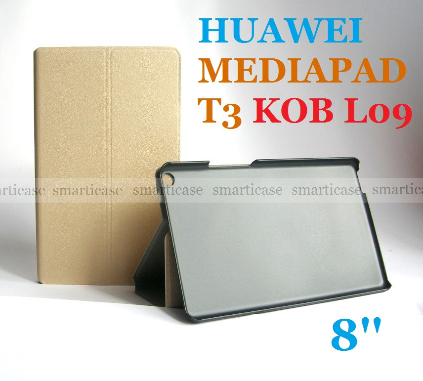 Золотистый чехол книжка Huawei Mediapad T3 8 LTE Gold KOB-L09