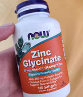 Цинк NOW Foods Zinc Glycinate 120 гелевих капсул