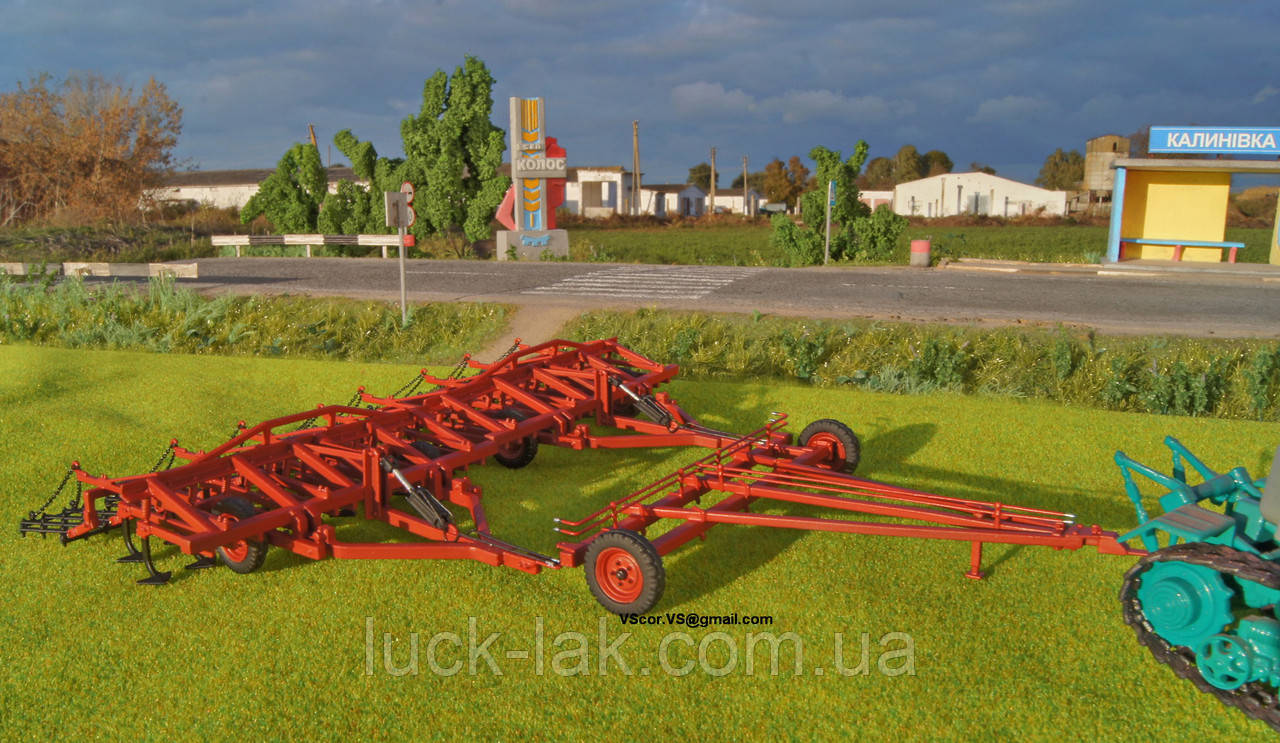 Модель культиватора ґрунтообробного агрегату в масштабі 1/43