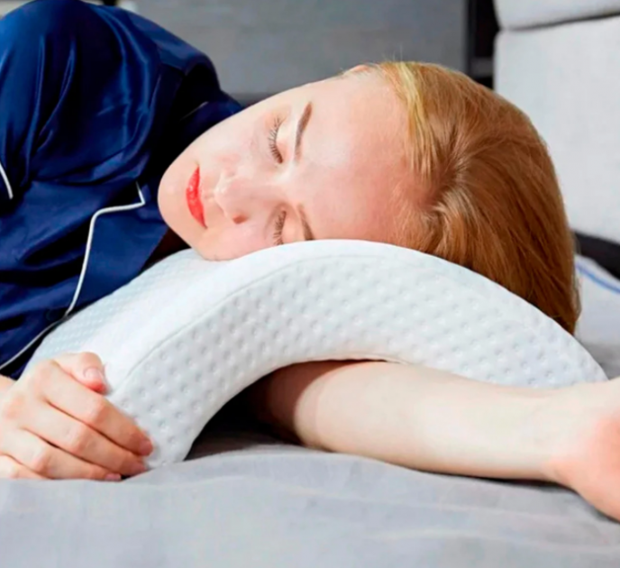 Подушка — тунель для шиї MEMORY FOAM PILLOW Ортопедична з ефектом пам'яті Гіпоалергенна Повітропроникна Тоннель
