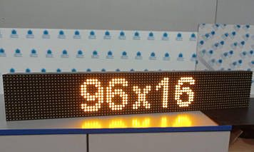Світлодіодний екран 960x160 мм Р10 Жовтий IP65 Wi-Fi DIP від Dvorik Led