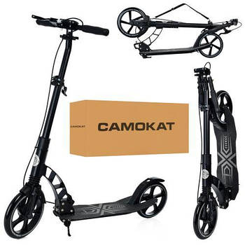 Підлітковий самокат (алюм+сталь) iTrike SR 2-061-B Чорний