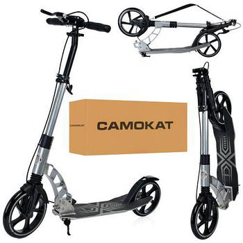 Підлітковий самокат (алюм+сталь) iTrike SR 2-061-G Сірий
