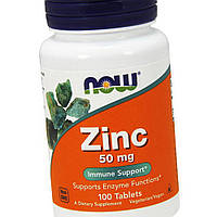 Глюконат цинка NOW Foods Zinc 50 mg 100 табл