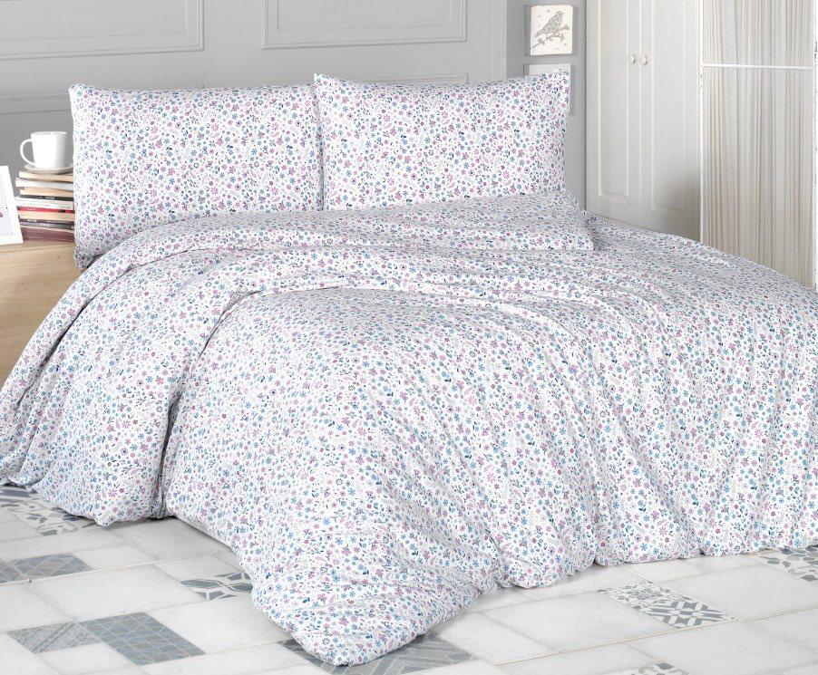Набір постільної білизни з фланелі байка євро розмір Cotton Collection Ferell, фото 1