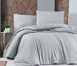 Набір постільної білизни з фланелі байка євро розмір Cotton Collection Grey, фото 3