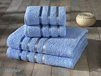 Набор махровых полотенец из 4 штук KARNA BALE голубой