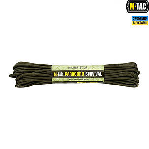 M-Tac паракорд Survival OD Green 15м, фото 1