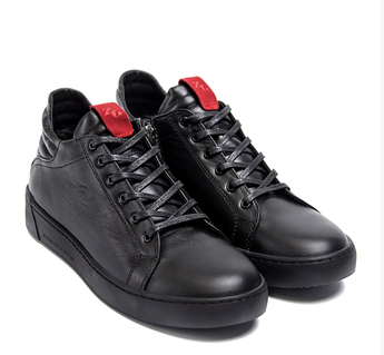Чоловічі зимові шкіряні черевики ZG black exclusive