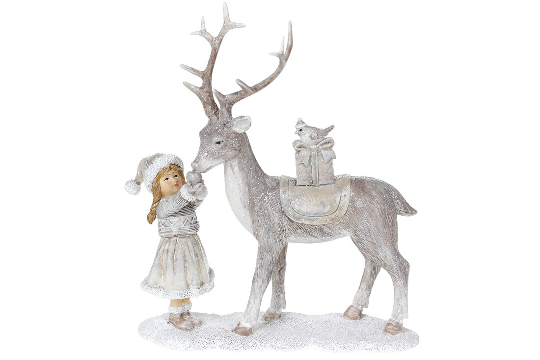 Декоративна фігурка "Дівчинка з оленям", фото 1
