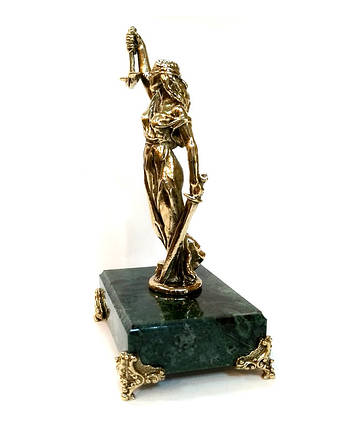 Бронзова статуетка Феміди, богині правосуддя - ексклюзивний подарунок, фото 2