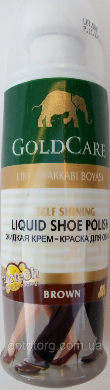 Крем-фарба коричнева Голд Каре GoldCare для гладкої шкіри з губкою