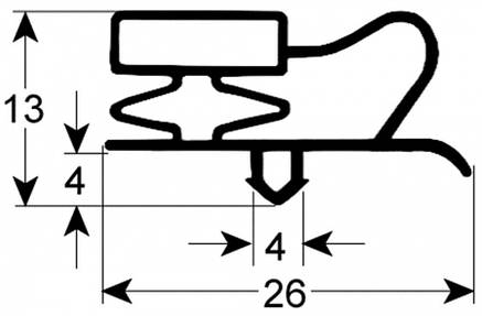 Ущільнювач (посадковий розмір 450x580 мм) для столу холодильного Fagor MSN, MSP та ін., фото 2