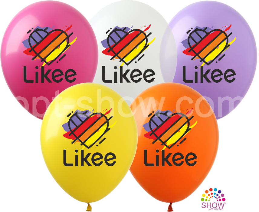Повітряні кулі "Likee" 12"(30 см) пастель асорті В упак: 100шт ТМ Арт «SHOW»
