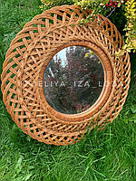 Дзеркало з лози кругле «Коса»