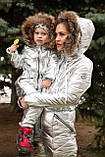 Зимові комбінезони family look з натуральним хутром, жіночий зимовий комбінезон дитячий зимовий комбінезон, фото 3