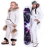 Зимові комбінезони family look з натуральним хутром, жіночий зимовий комбінезон дитячий зимовий комбінезон, фото 4