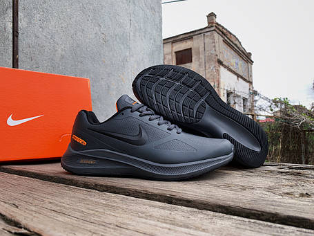 Чоловічі кросівки Nike Zoom Guide 10 Grey Orange сірі з жовтогарячим водонепроникні, фото 1