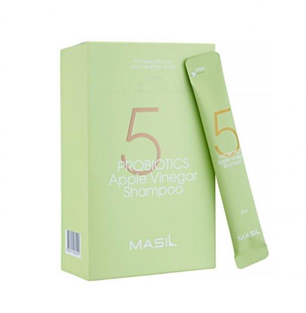 М'який бессульфатный шампунь з проботиками і яблучним оцтом Masil 5 Probiotics Apple Vinegar Shampo 8 мл