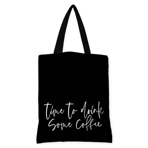 Сумка жіноча тканинна Original Time to drink some coffee 40x45 см 40x45 см (SV_COF007_BL), фото 1