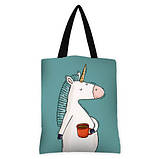 Сумка жіноча тканинна Original Нехай все буде в радість 40x45 см 40x45 см (SV_COF006_BL), фото 2