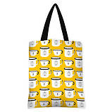 Сумка жіноча тканинна Original Чашки кофе 40x45 см 40x45 см (SV_COF002_BL), фото 4