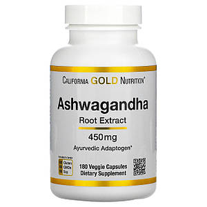 Екстракт кореня ашвагандха California Gold Nutrition Ashwagandha 450 мг 180 капс.