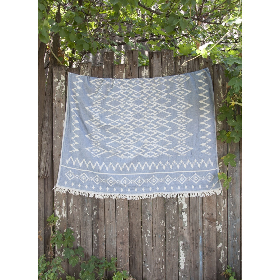 Покривало Barine - Kilim Throw Denim 130*170 темно-синій