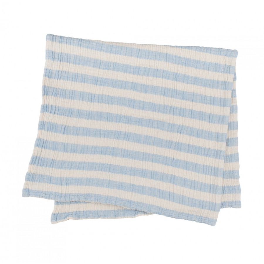 Плед-накидка Barine - Stripe Muslin mavi блакитний 77*82