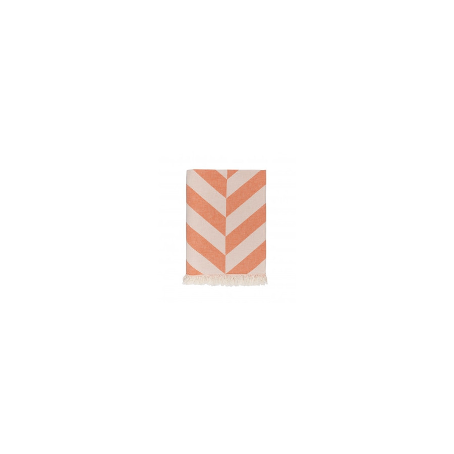 Плед микроплюш Barine - Fishbone Throw orange 125*170