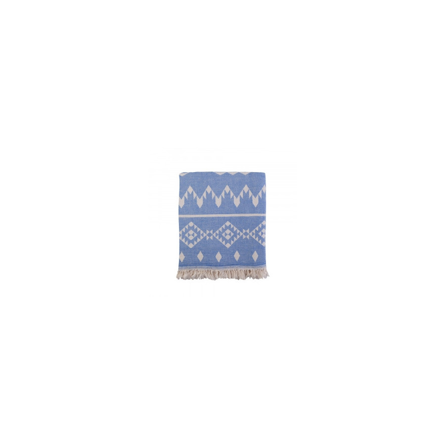 Плед микроплюш Barine - Kilim blue 130*170