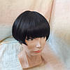 Перука боб-каре пряме термоволосся чорна 2724t-1, фото 5