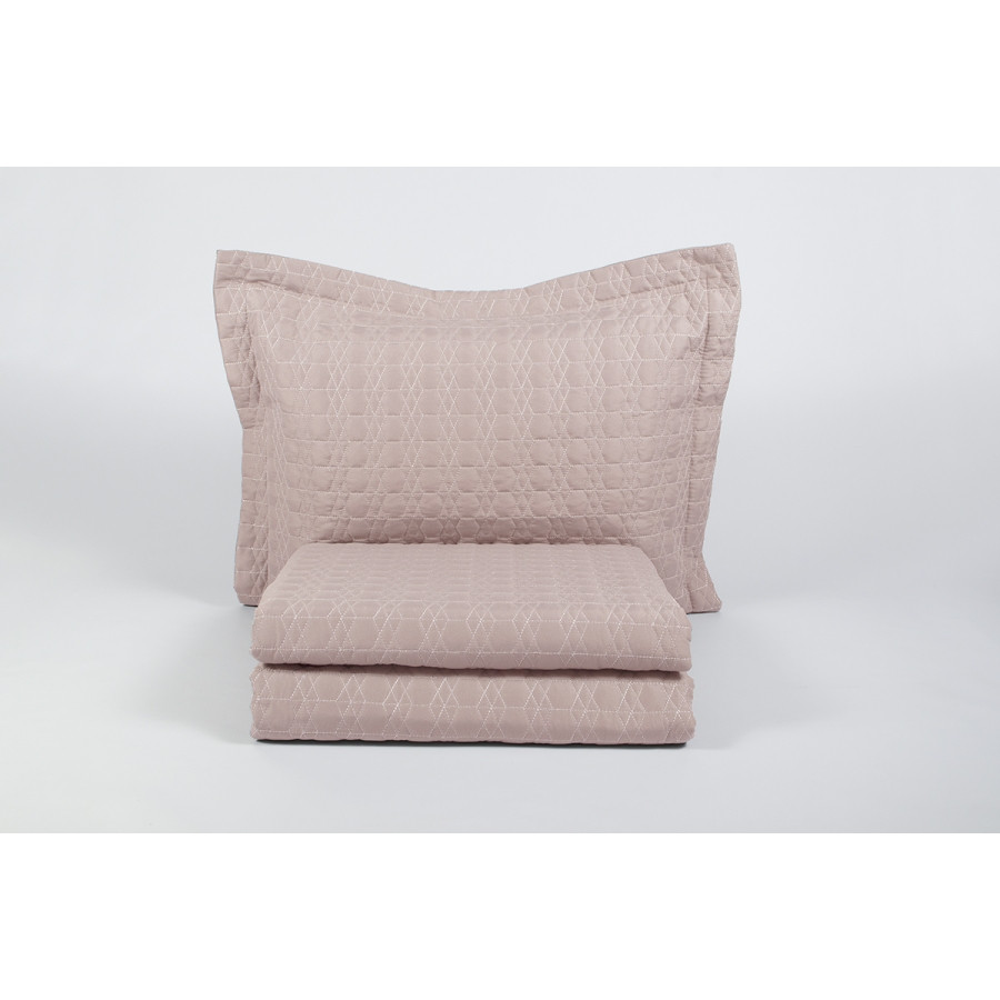 Покривало з наволочками Karaca Home - Edenia pudra 2019-1 пудра 240*230