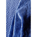 Набір постільна білизна з покривалом + плед Karaca Home - Infinity lacivert 2020-1 синій євро (10), фото 2