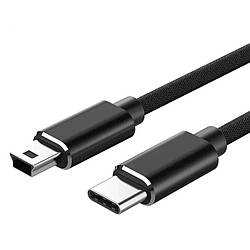 Кабель зарядний Uverbon Mini USB to Type-C 2A 1M Black (DN2548T1)