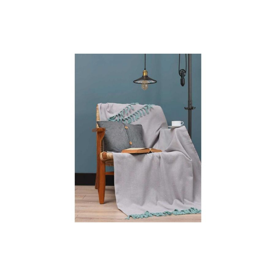 Плед Eponj Home - Iplik 200*240 Pembe-Mint рожевий-ментоловий