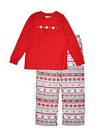 Піжама дитяча (реглан, штани) новорічний орнамент