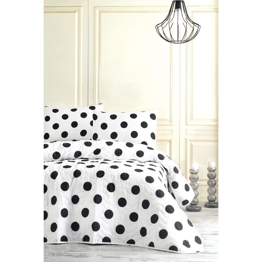 Покривало стеганное з наволочкою Eponj Home B W - Point 160*220