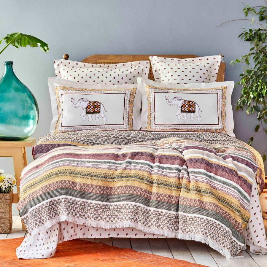 Постільна білизна Karaca Home - Putisca multi pike jacquard 200*220 євро