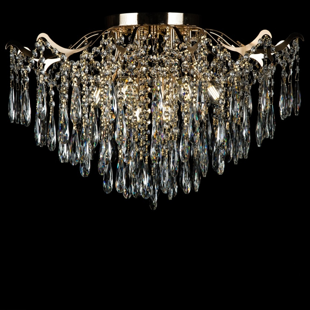 Кришталева люстра на 8 ламп Е27 колір золото VL-L8650/8 (FG), фото 1