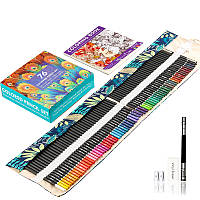 Професійний набір олівців в тканинному футлярі для професійного малювання 76 в 1