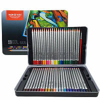 Набір акварельних олівців HERO 48 шт, в метал. коробці