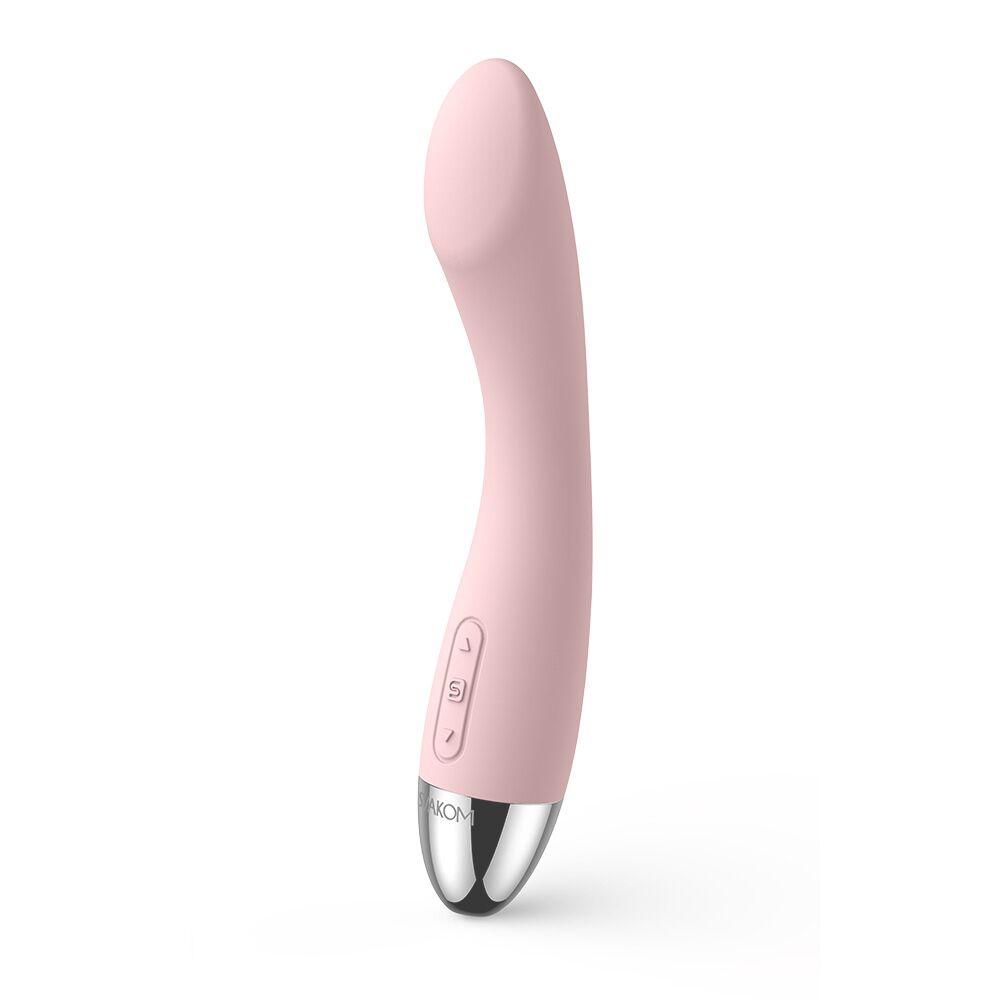 Вібратор для точки G з інтелектуальним режимом Svakom Amy Pale Pink, 17х3 см.