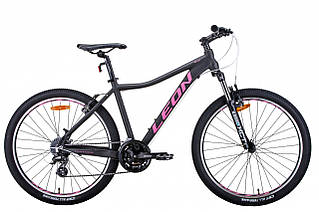Велосипед жіночий Leon HT Lady AM 14G Vbr (2021) 26"-15" Графітово-Малиновий