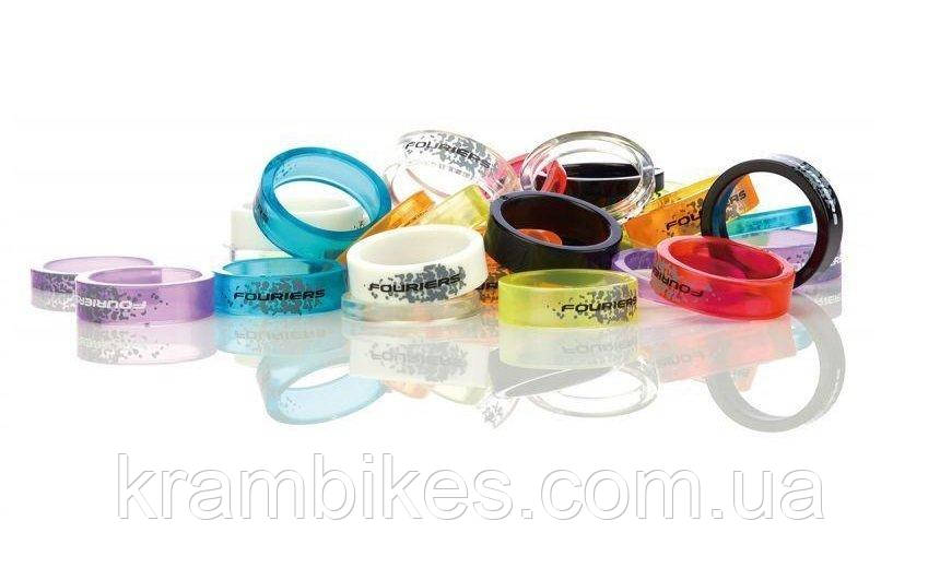 Проставочные кільця Fouriers Nylon 1-1/8" 5/5/10мм прози.нейлон 7.2 г/кпл білий