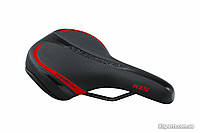 Седло велосипедное KLS Comfortline 017 чёрное с красным