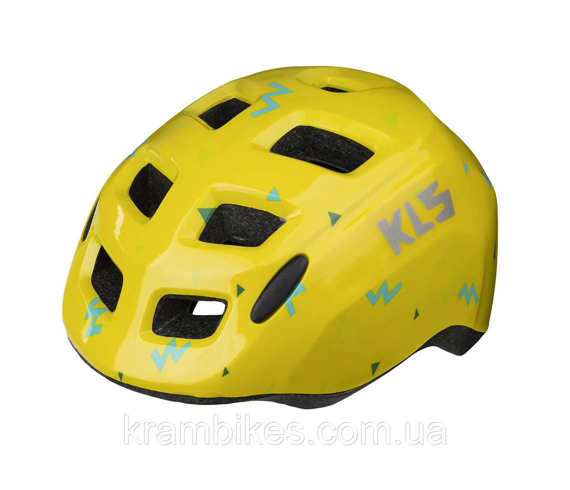 Шолом дитячий велосипедний KLS  ZIGZAG жовтий S (49-53cm)