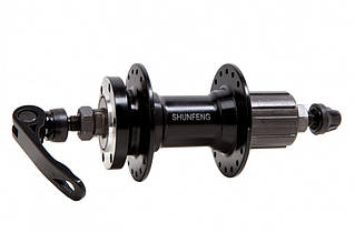 Втулка задня під диск 32H SHUNFENG SF-A262R під касету єксцентрік чорна