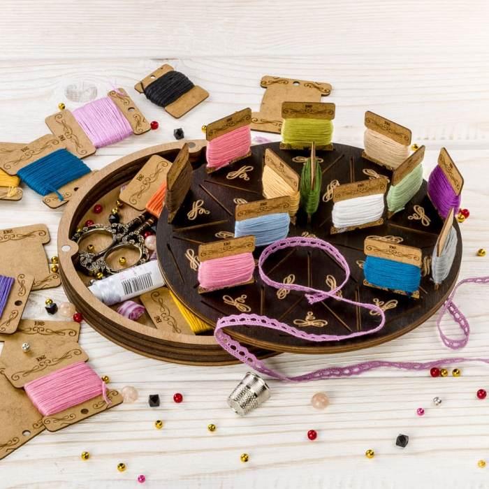 Скринька для рукоділля + 42 бобінки FLZB(N)-060, фото 1